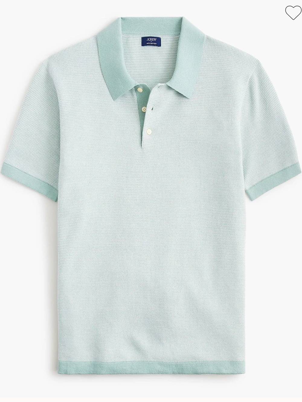 Textured cotton sweater-polo